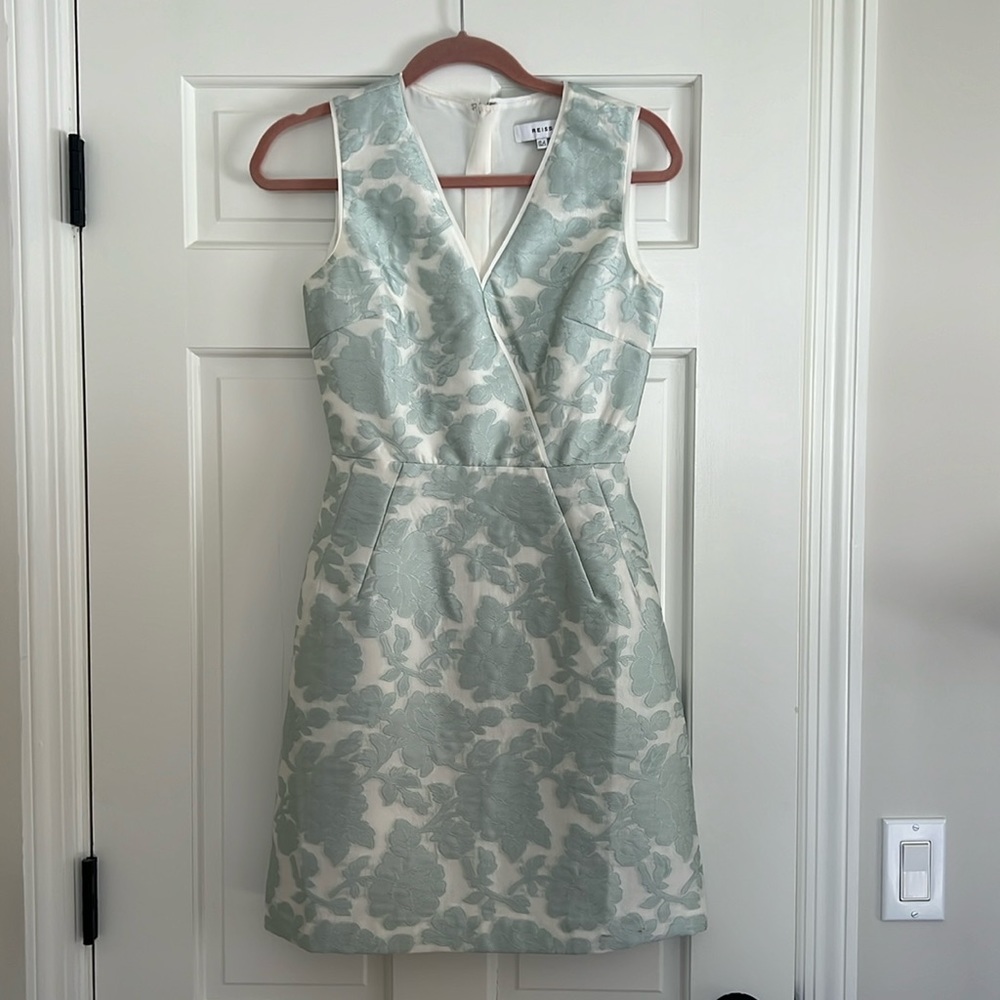 Reiss blue and cream floral dress